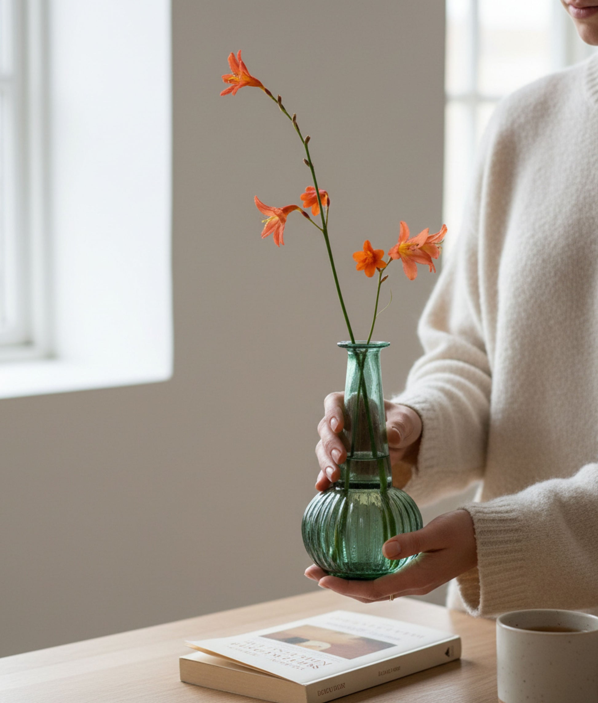 Dark Green Recycled Vase II