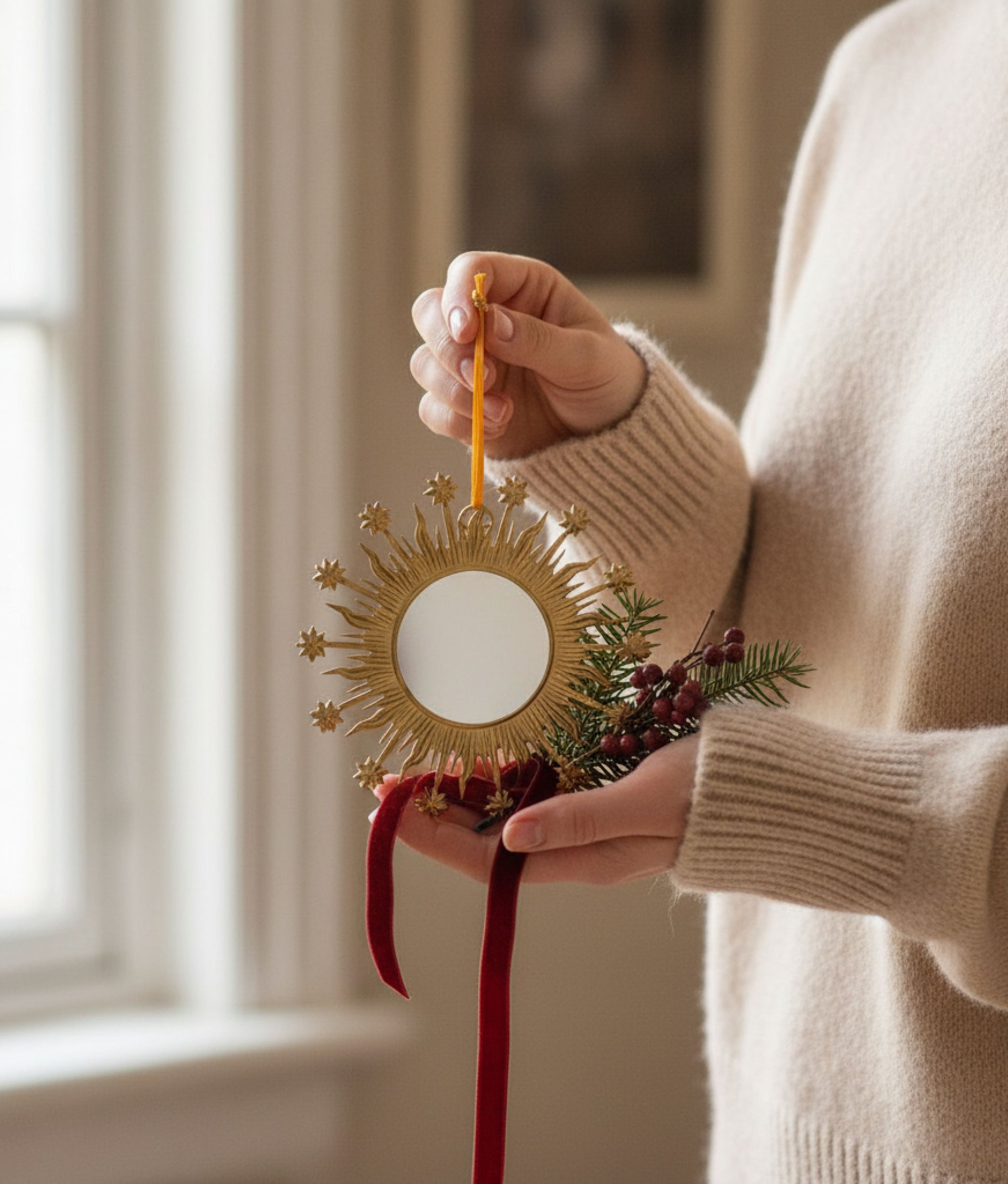 Celestial Crown Mirror Ornament