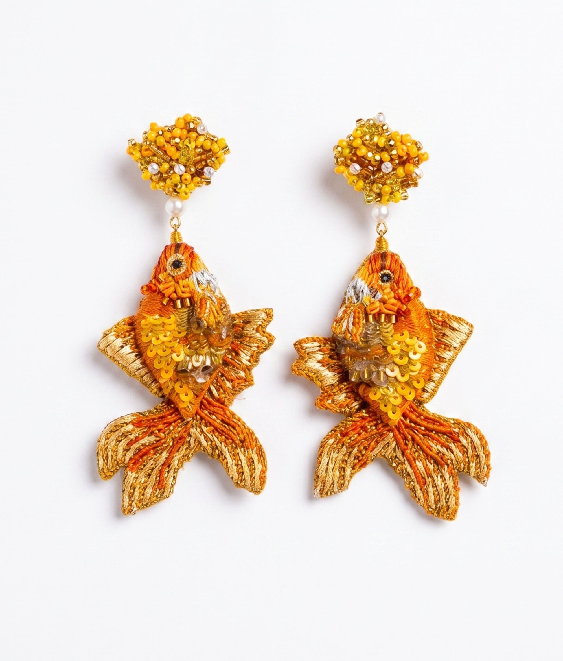 Celestial Goldfish Earrings