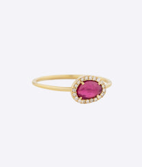 Pink Tourmaline &amp; Diamonds Stella Ring
