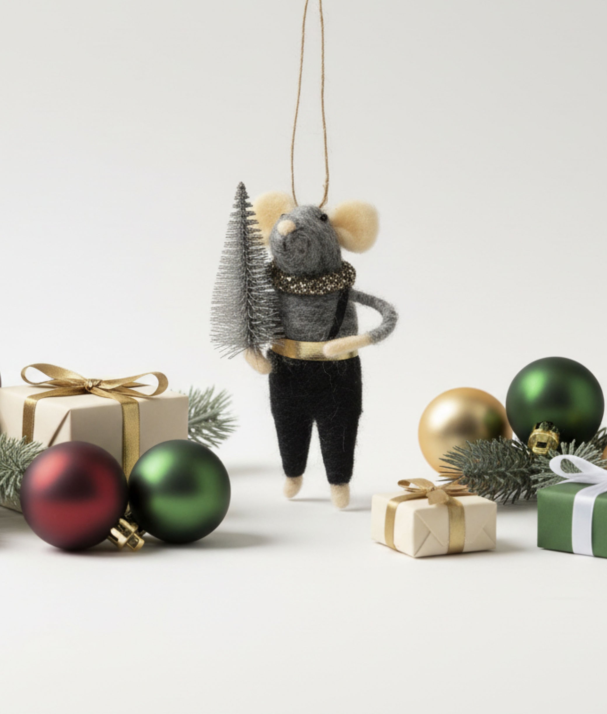 Xmas Mice Grey Tree Pants