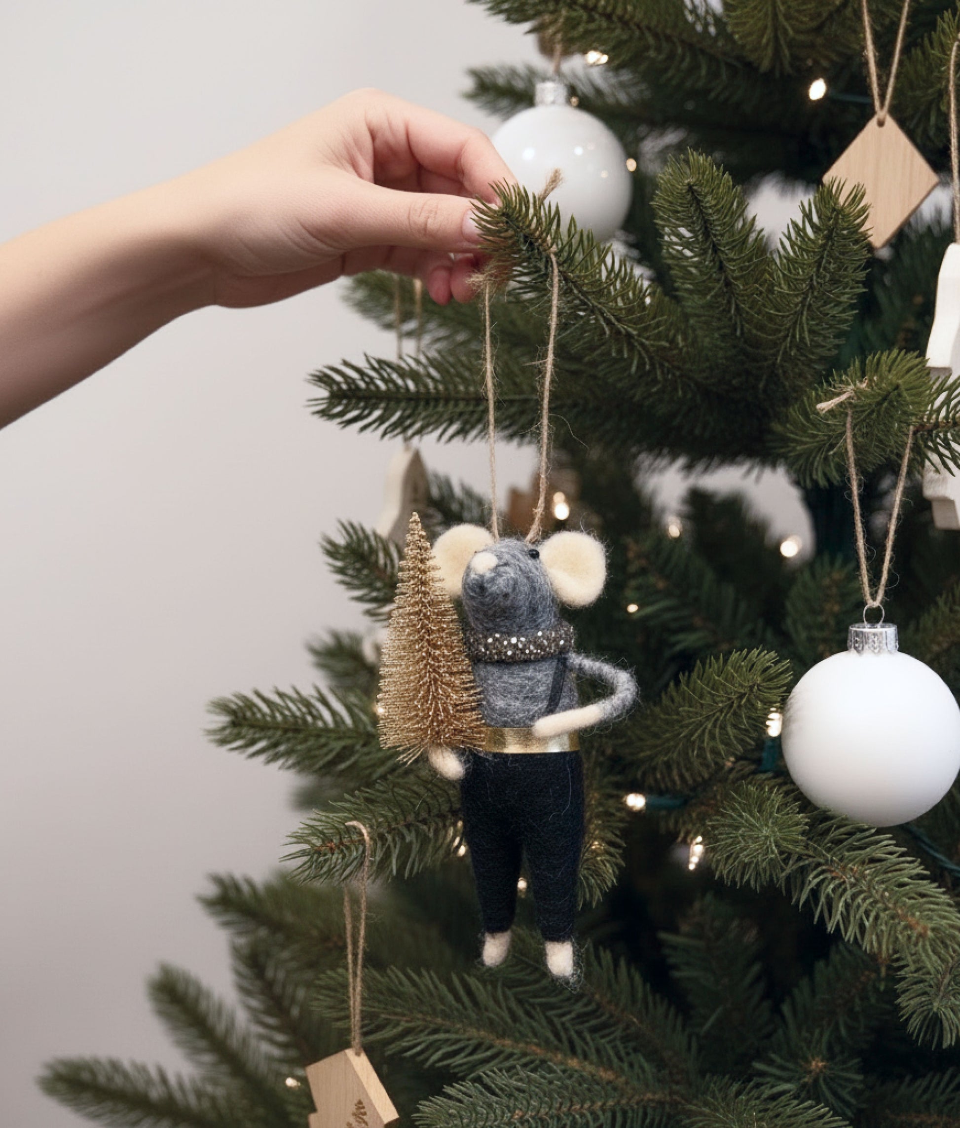 Xmas Mice Grey Tree Pants