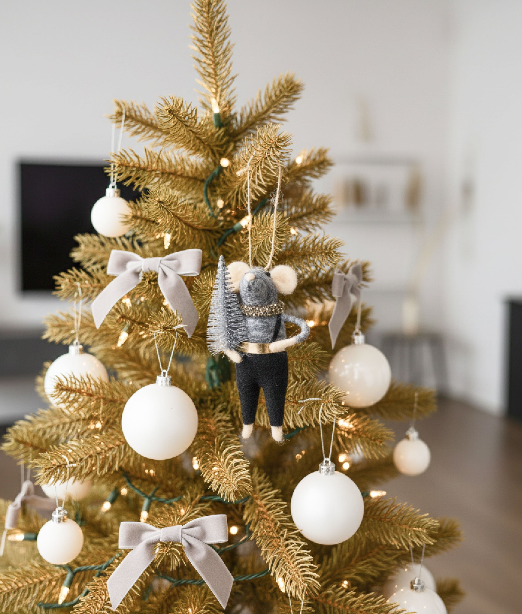 Xmas Mice Grey Tree Pants