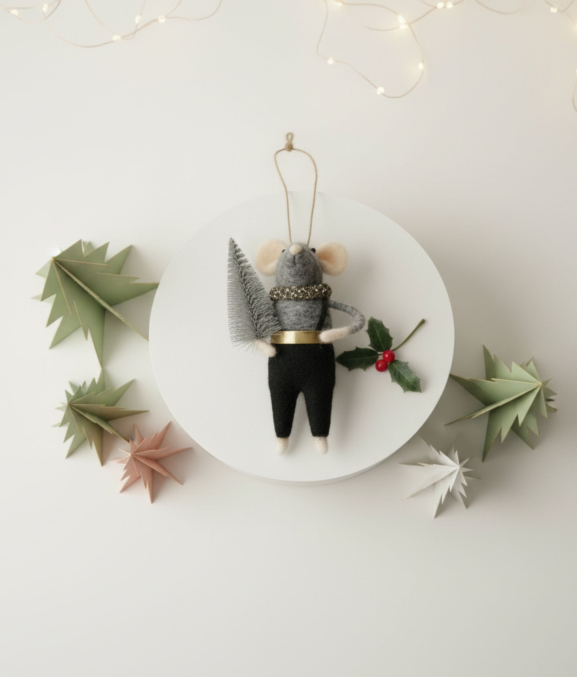 Xmas Mice Grey Tree Pants
