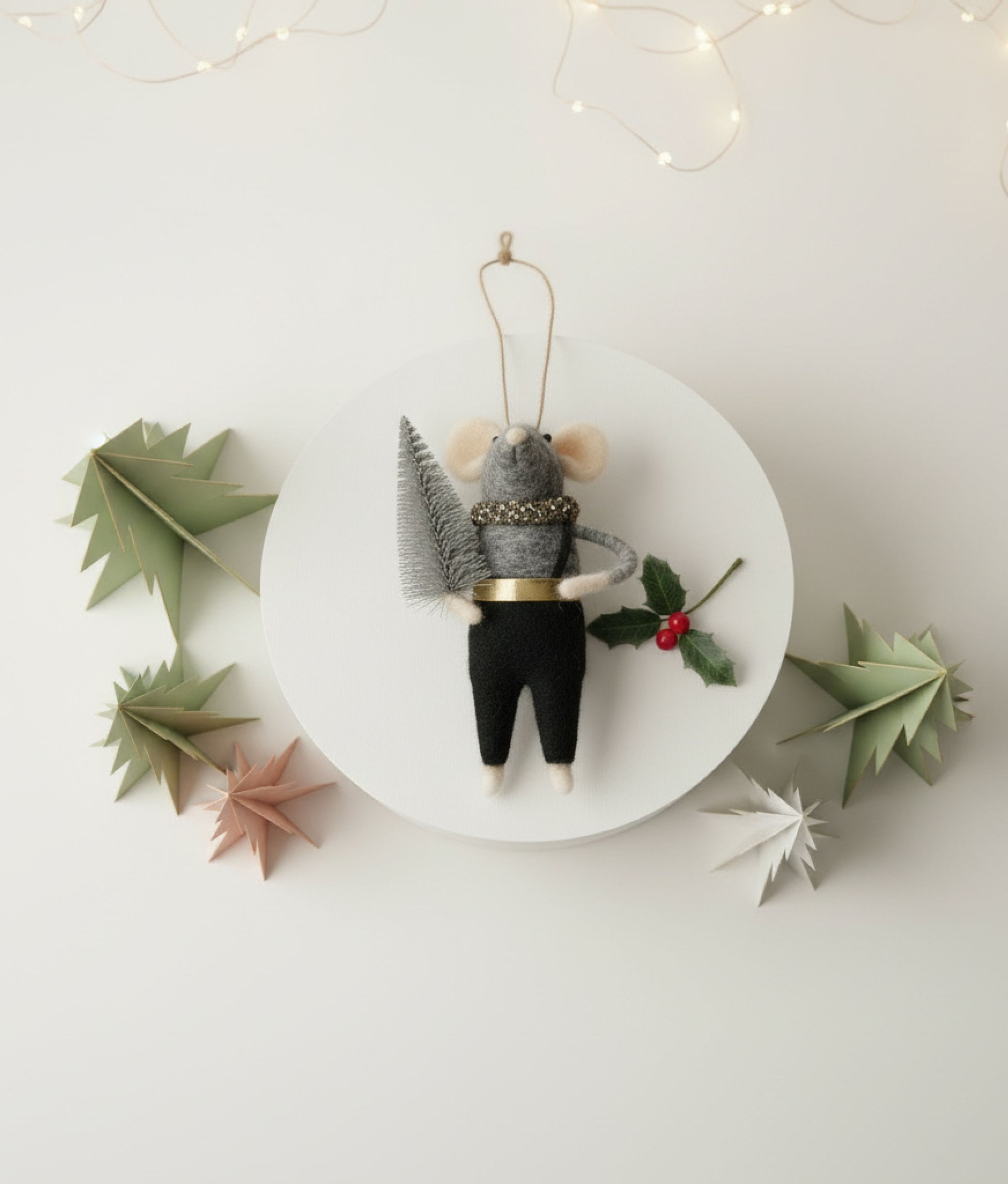 Xmas Mice Grey Tree Pants