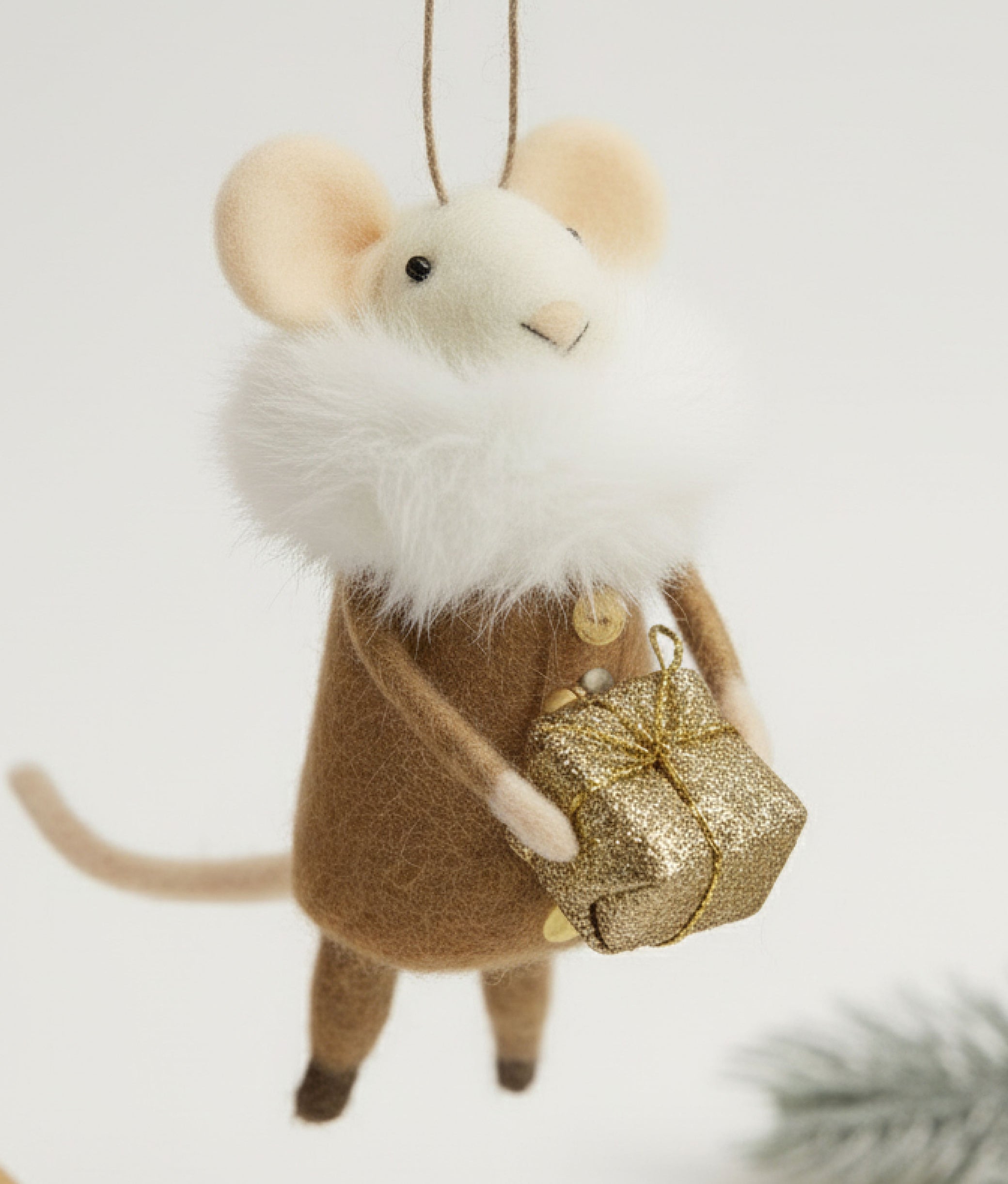 Xmas Mice White Gold Present