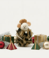 Xmas Mice White Leopard Coat