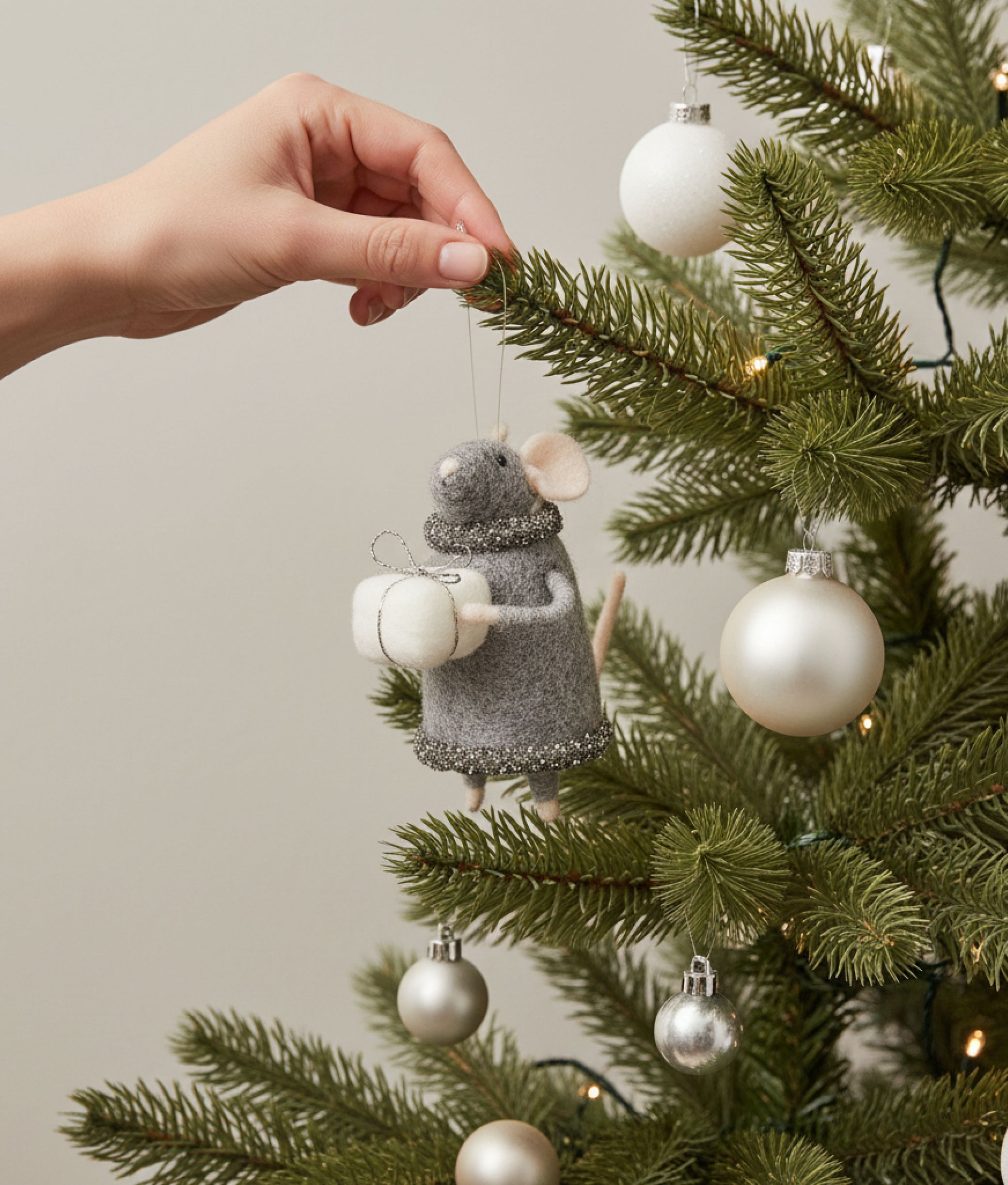 Xmas Mice Grey Present Dress