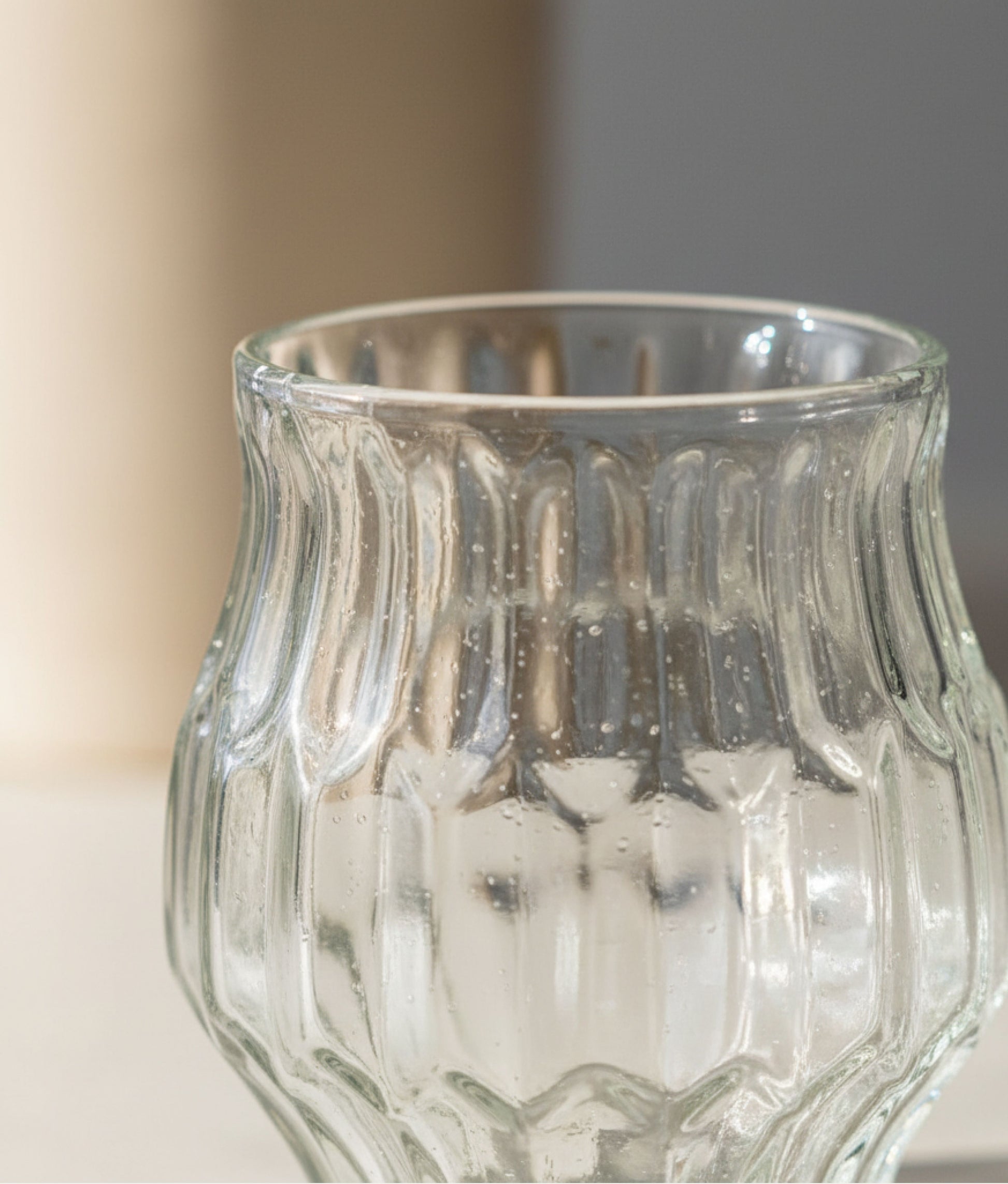 Clear Waisted Drinking Glass