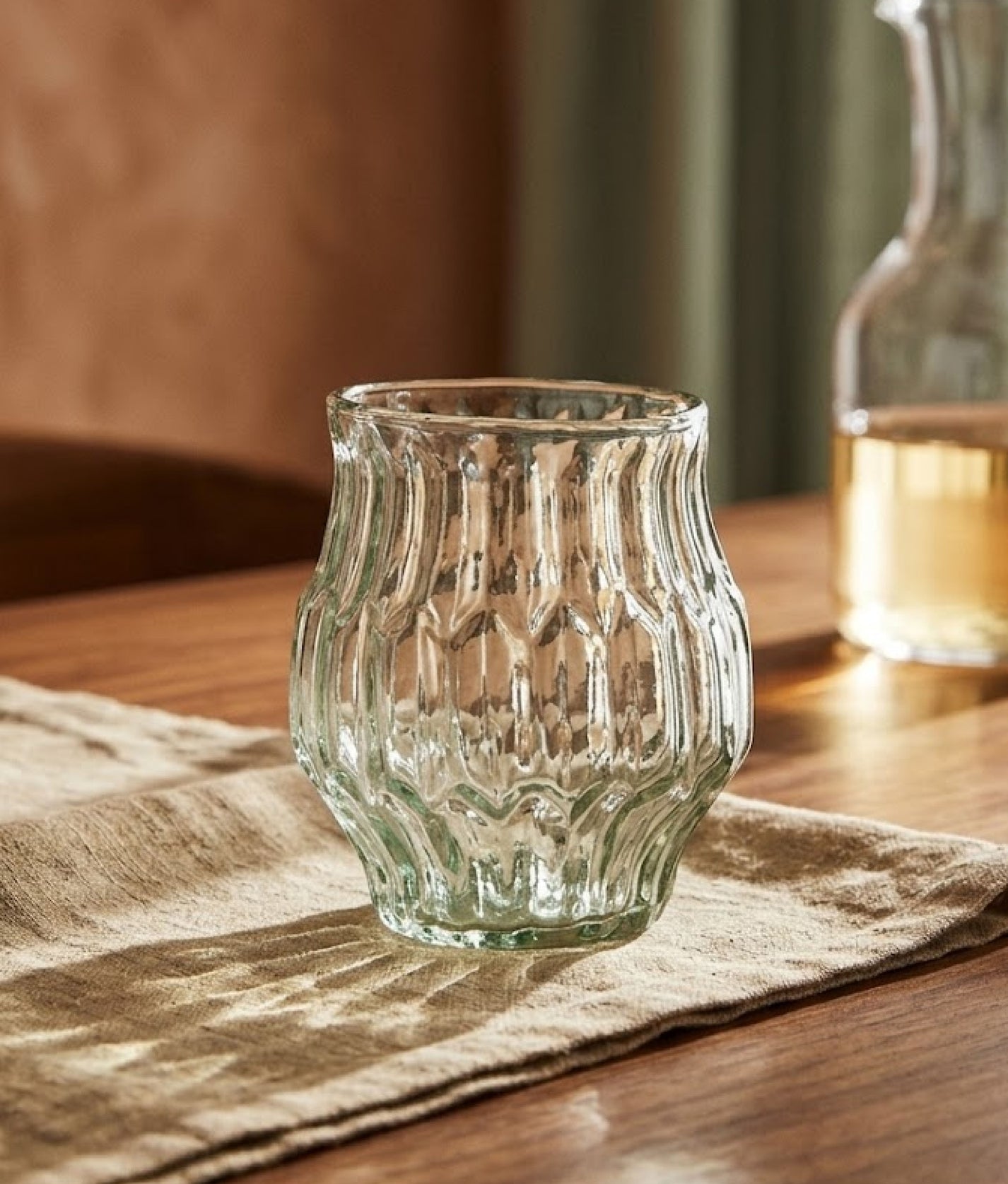 Clear Waisted Drinking Glass