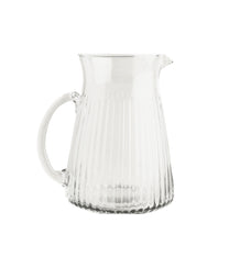 Clear Glass Jug w/ Grooves