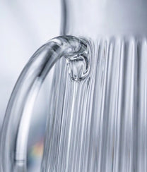 Clear Glass Jug w/ Grooves