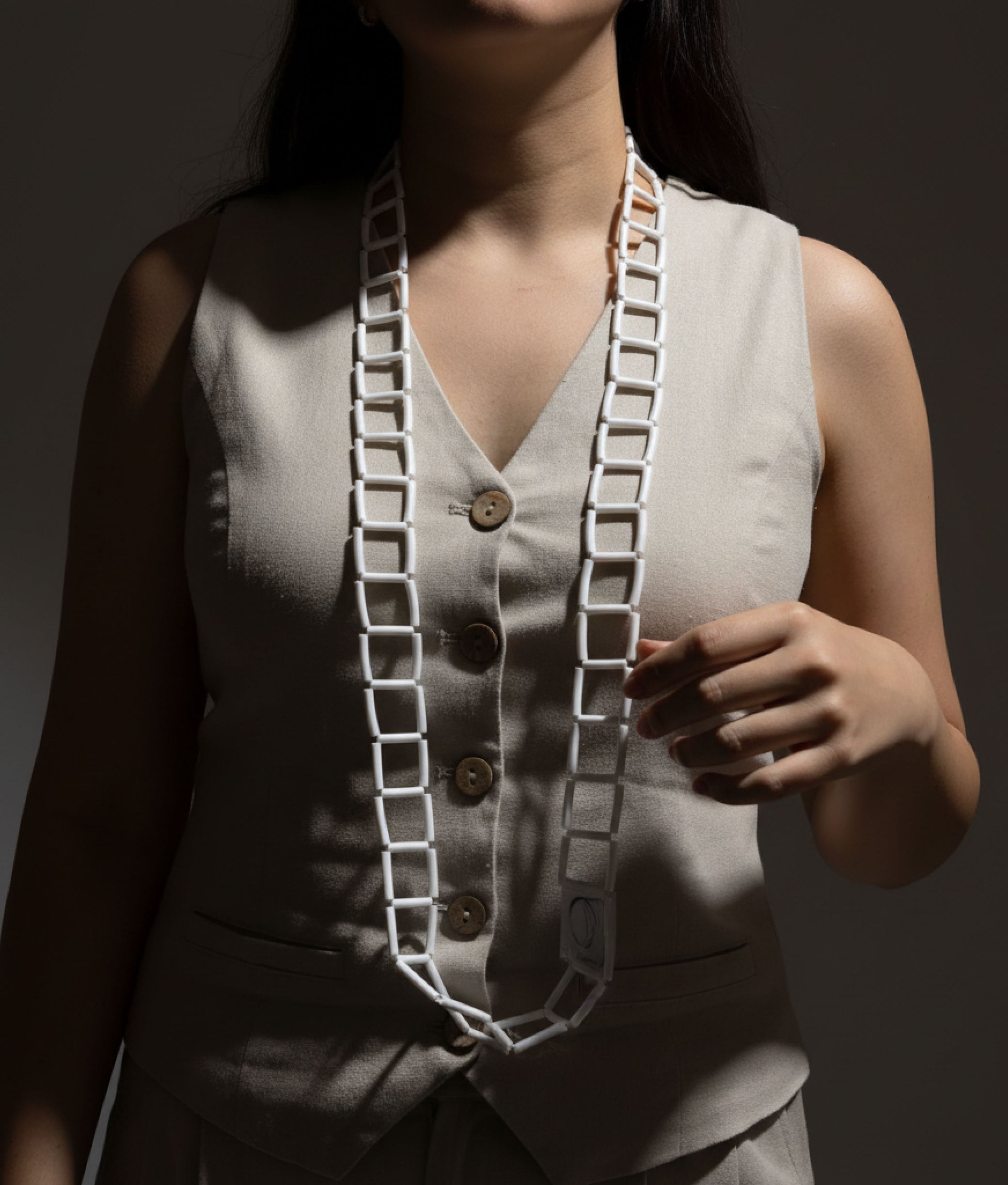CLIP White Necklace