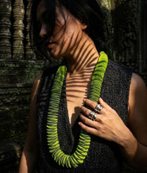 COCO MINI Green Beige Necklace
