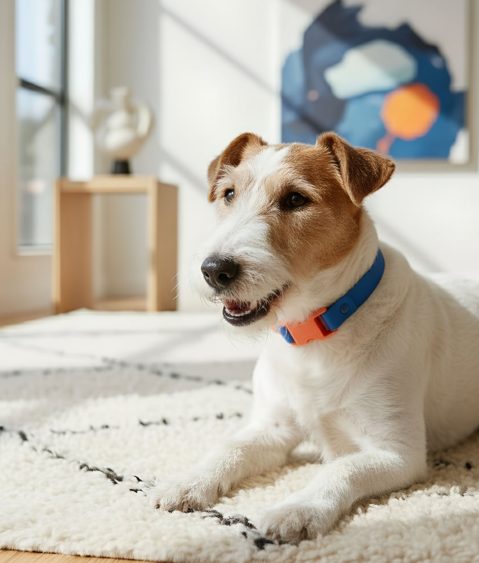 Dog Collar Blue Orange
