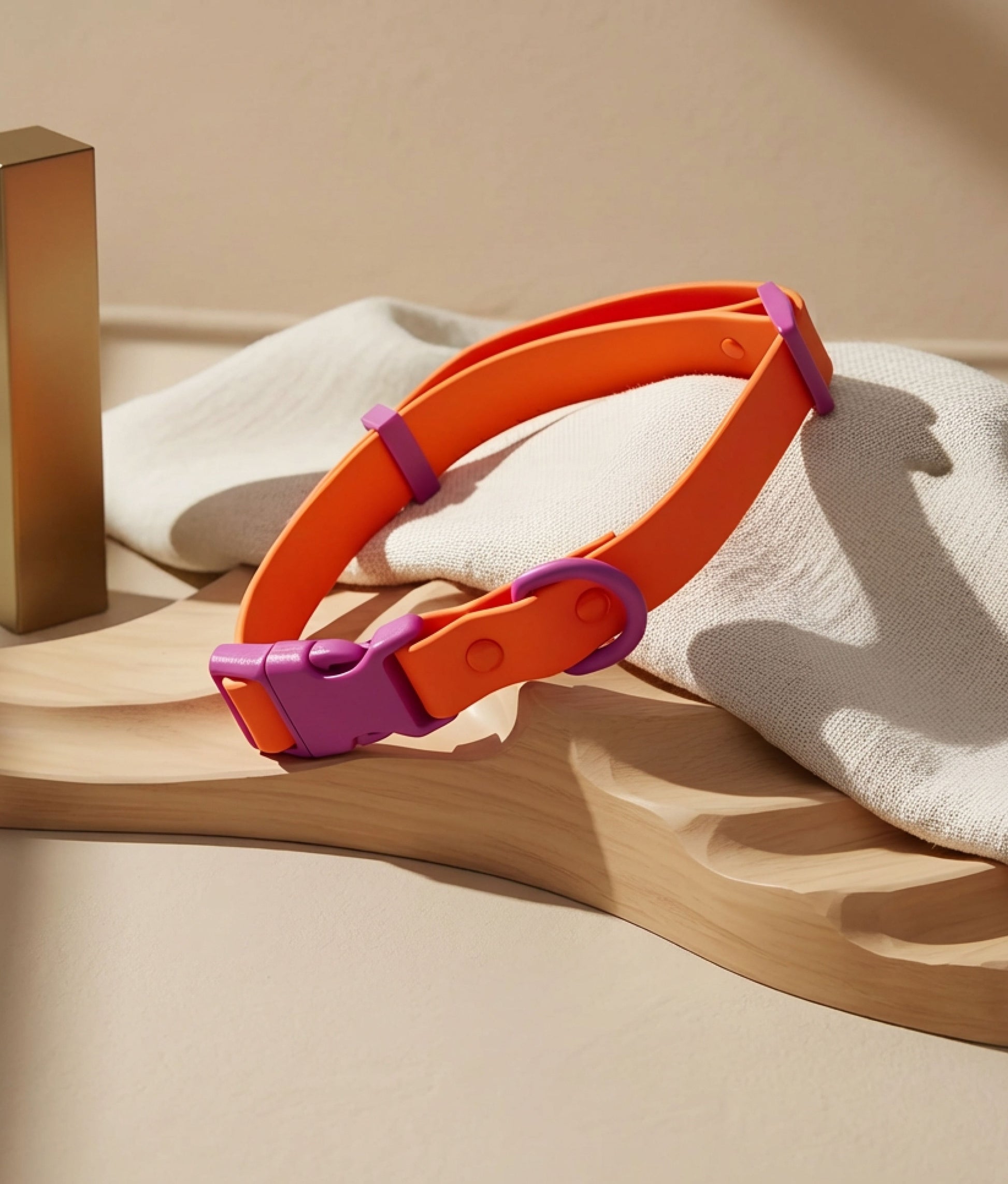 Dog Collar Orange Purple