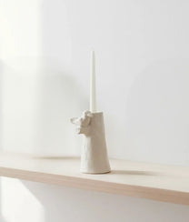 Bela Silva Candle Holder Beige