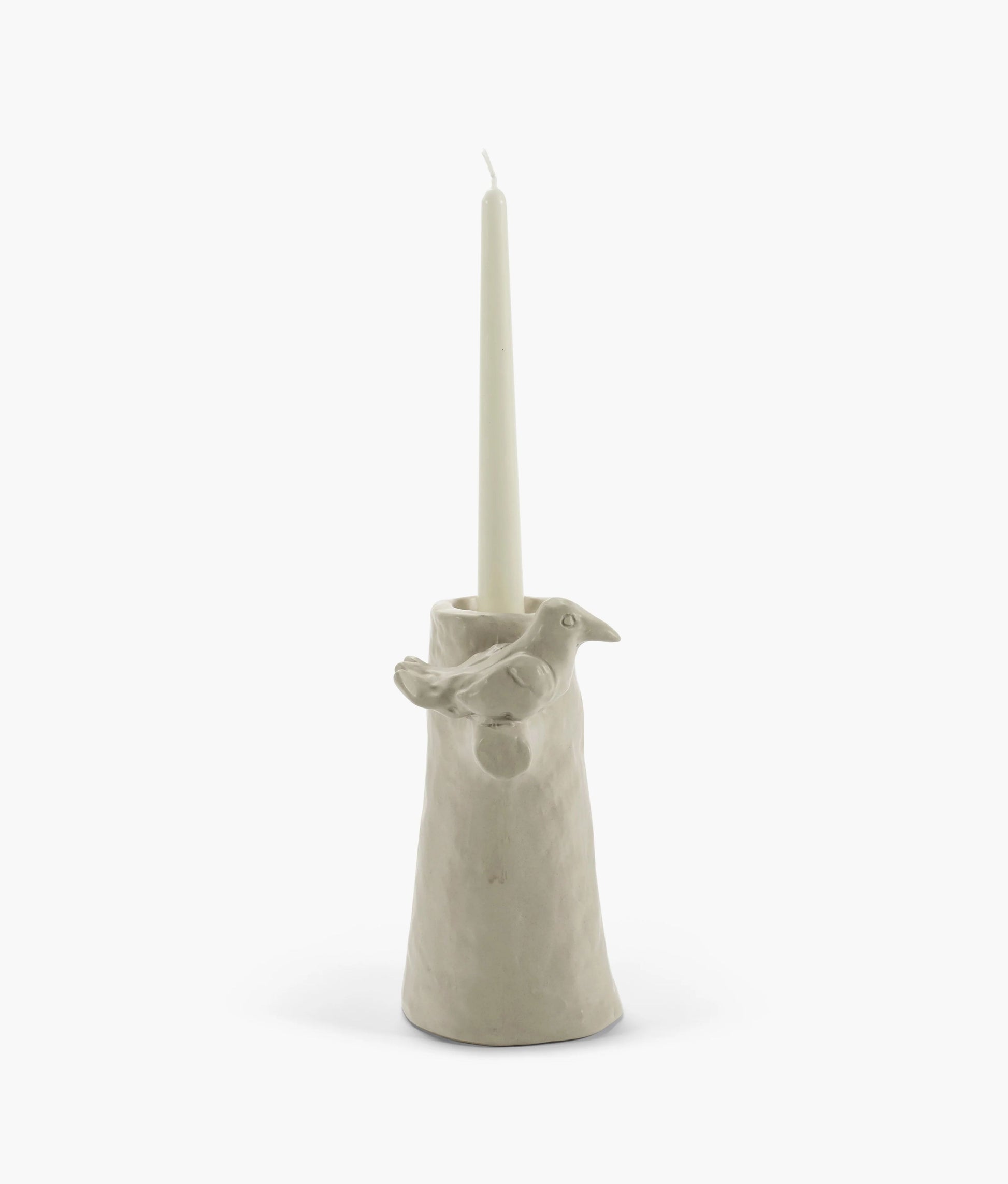 Bela Silva Candle Holder Beige
