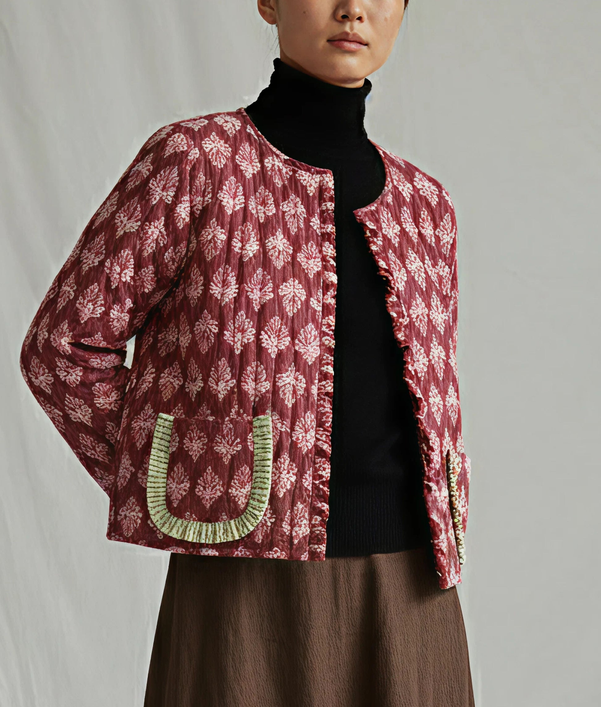 Green/Pink Cotton Jacket