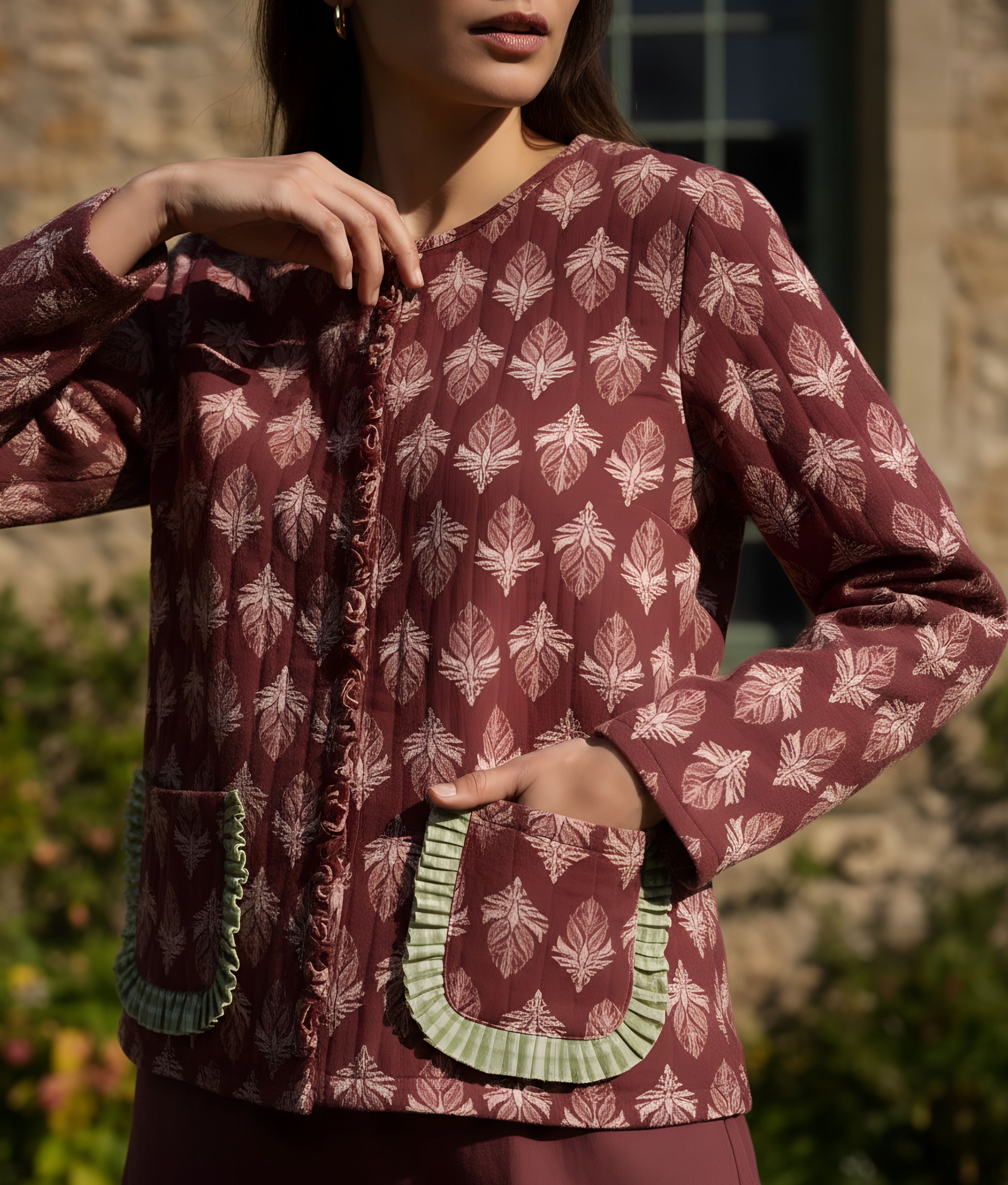 Green/Pink Cotton Jacket