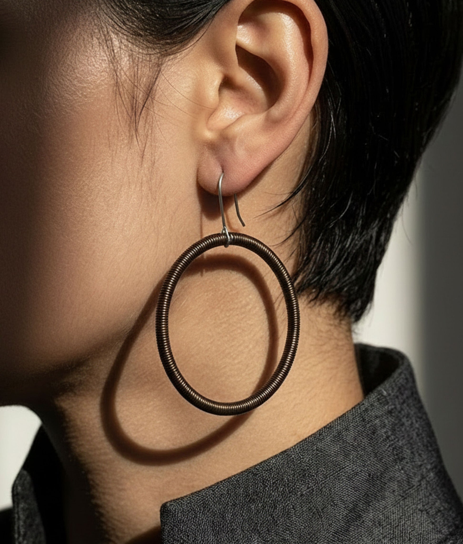 Oh Bronze Boucles d'oreilles Creole Earrings