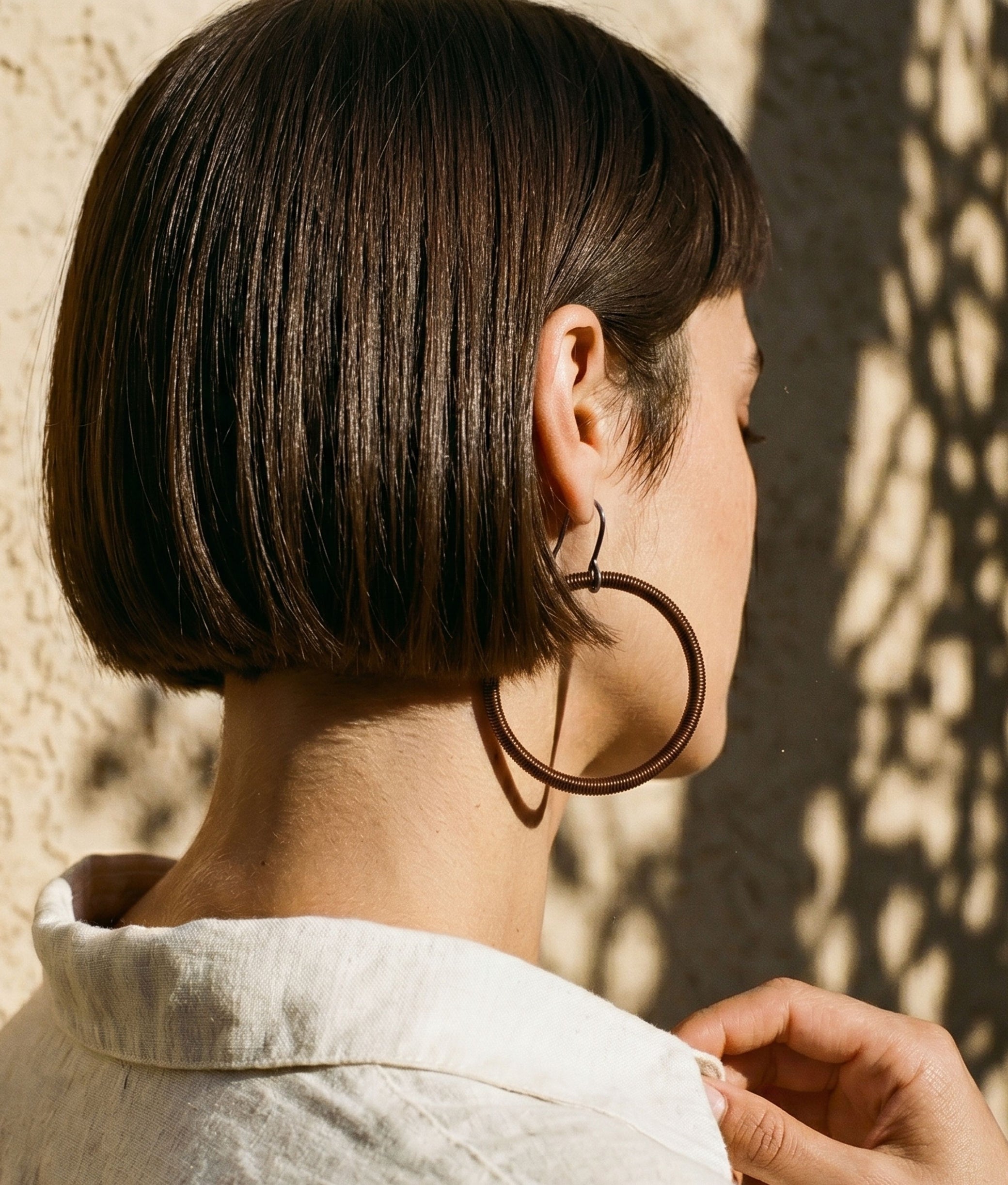 Oh Bronze Boucles d'oreilles Creole Earrings