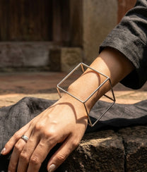 CUBO Rhodium Bracelet
