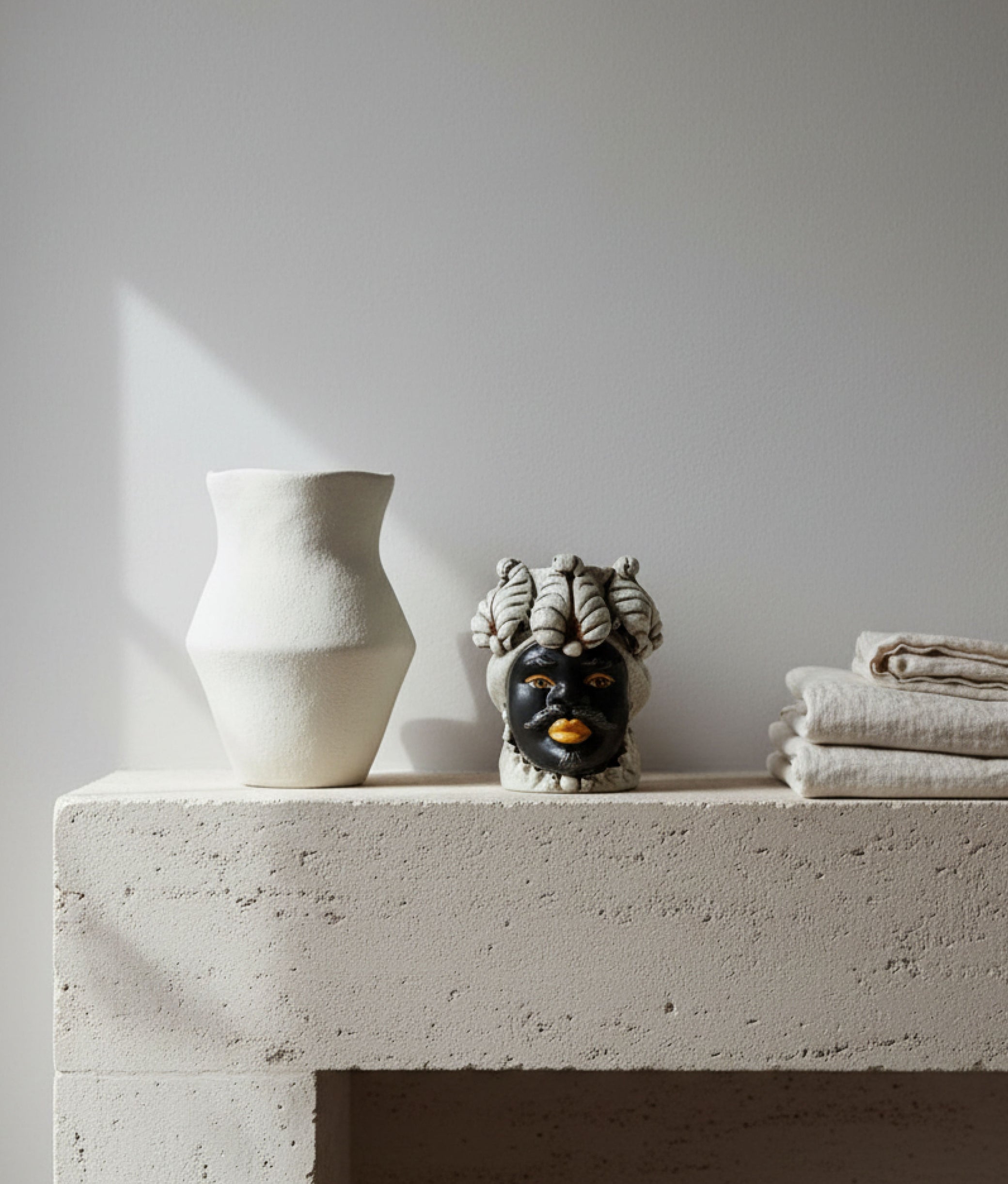 Brown Vase Moro Man Small