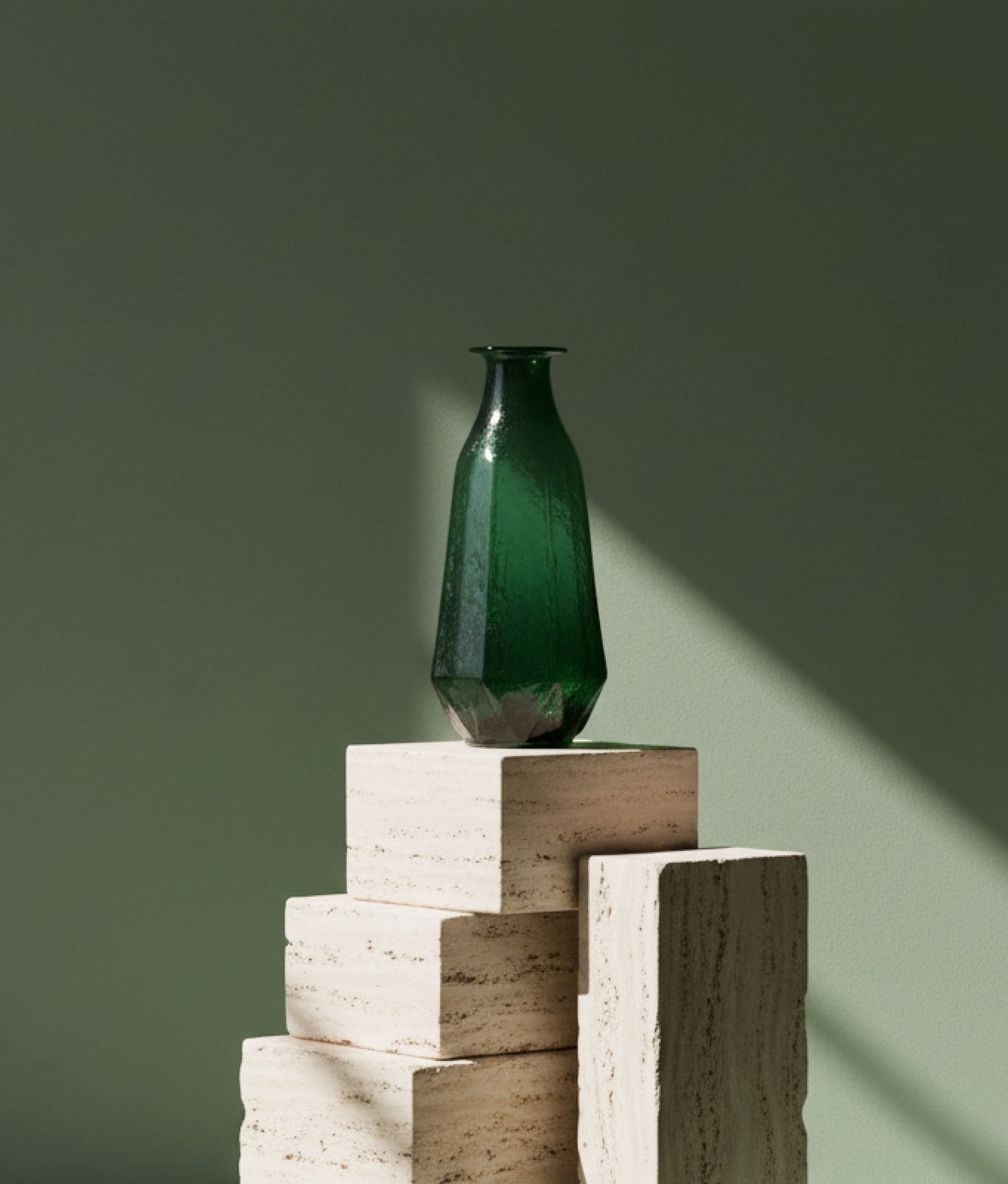 Dark Recycled Green Vase
