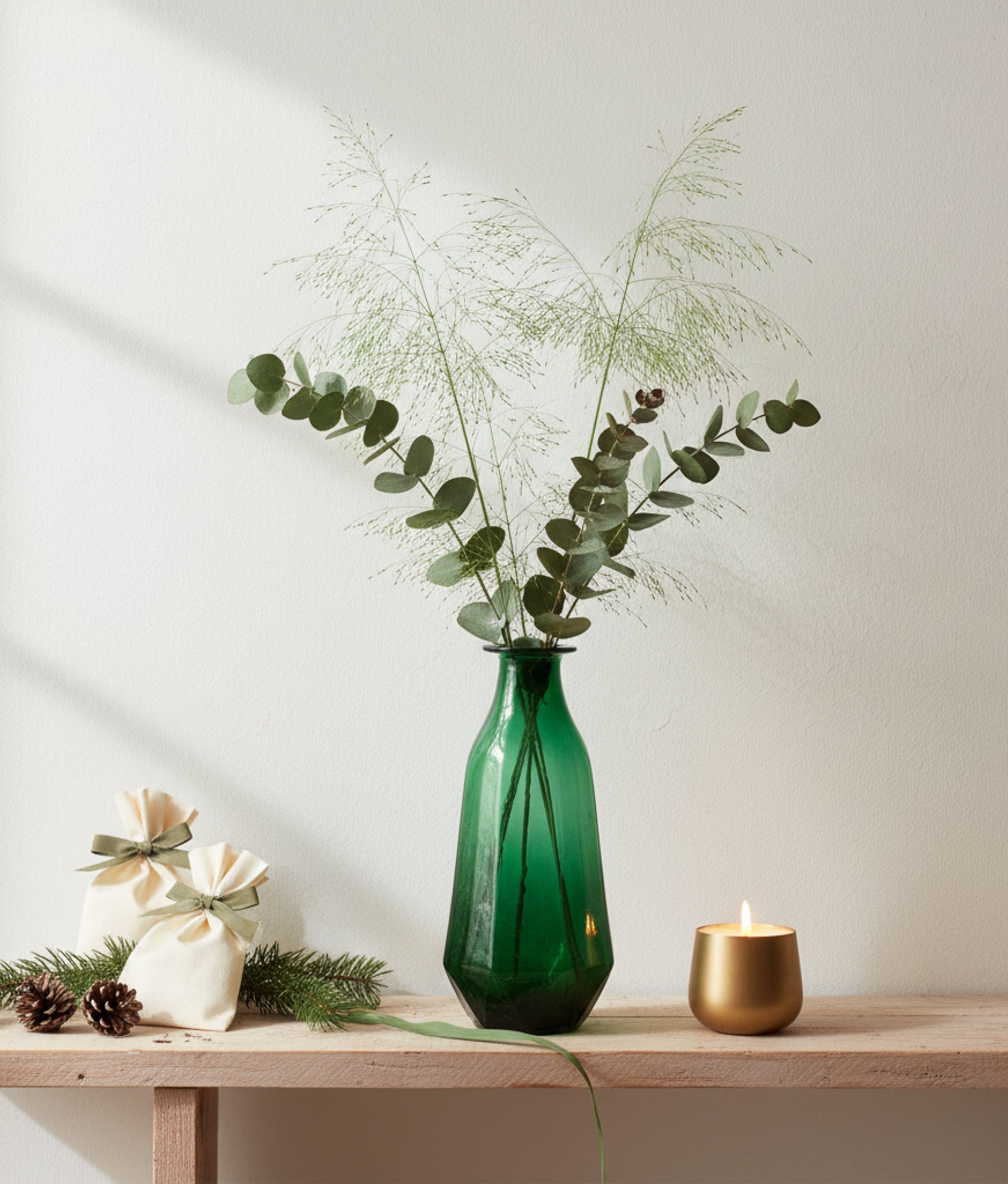 Dark Recycled Green Vase