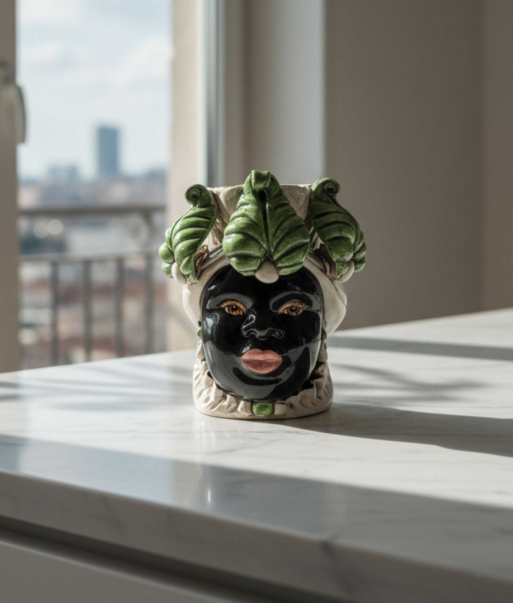 Green Vase Moro Lady Small