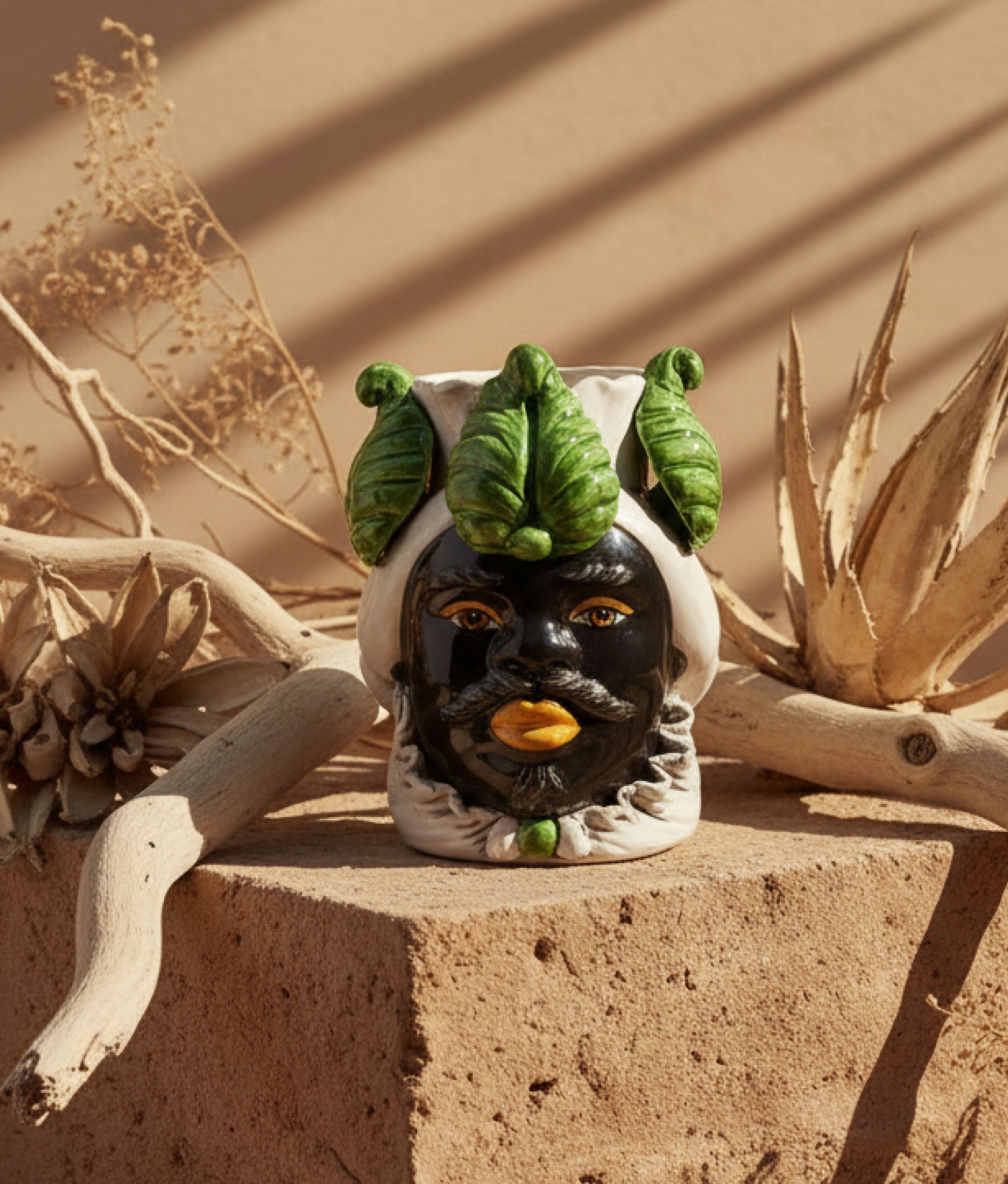 Green Vase Moro Man
