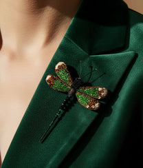 Banded Demoiselle Brooch