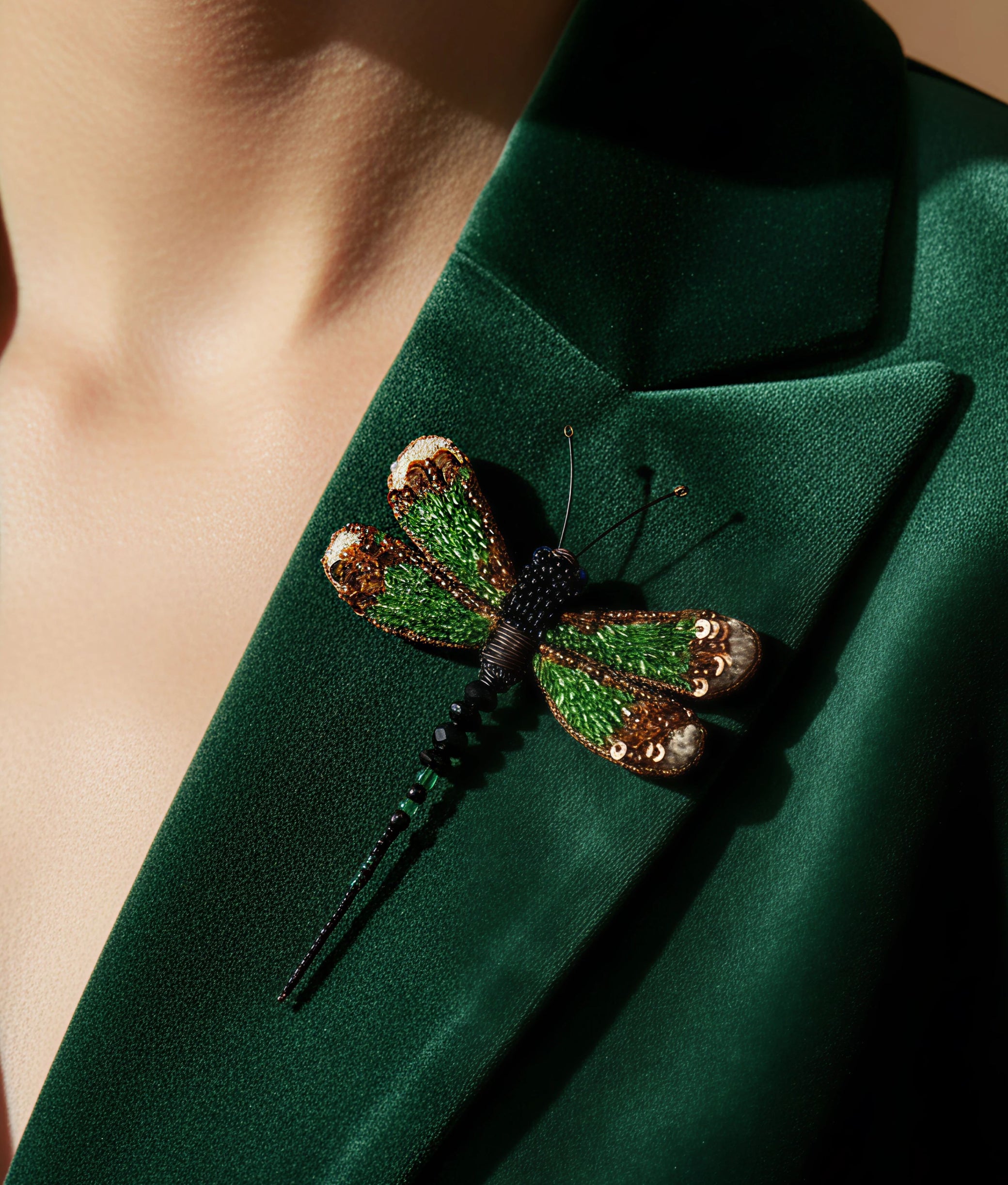 Banded Demoiselle Brooch