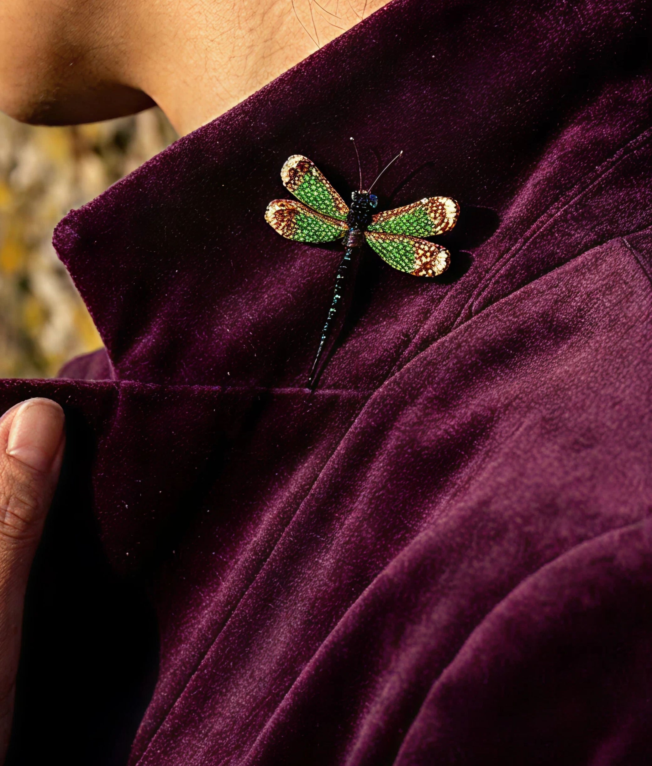 Banded Demoiselle Brooch