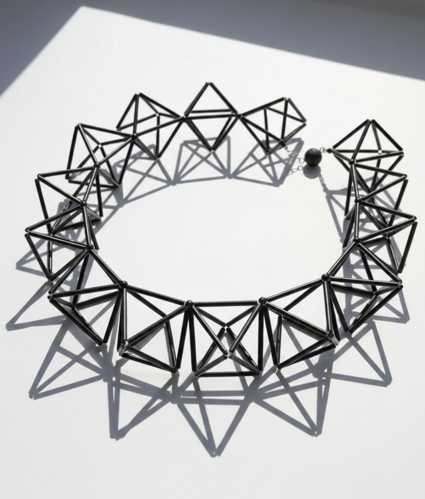 DIAMONDS GLASS Black Necklace