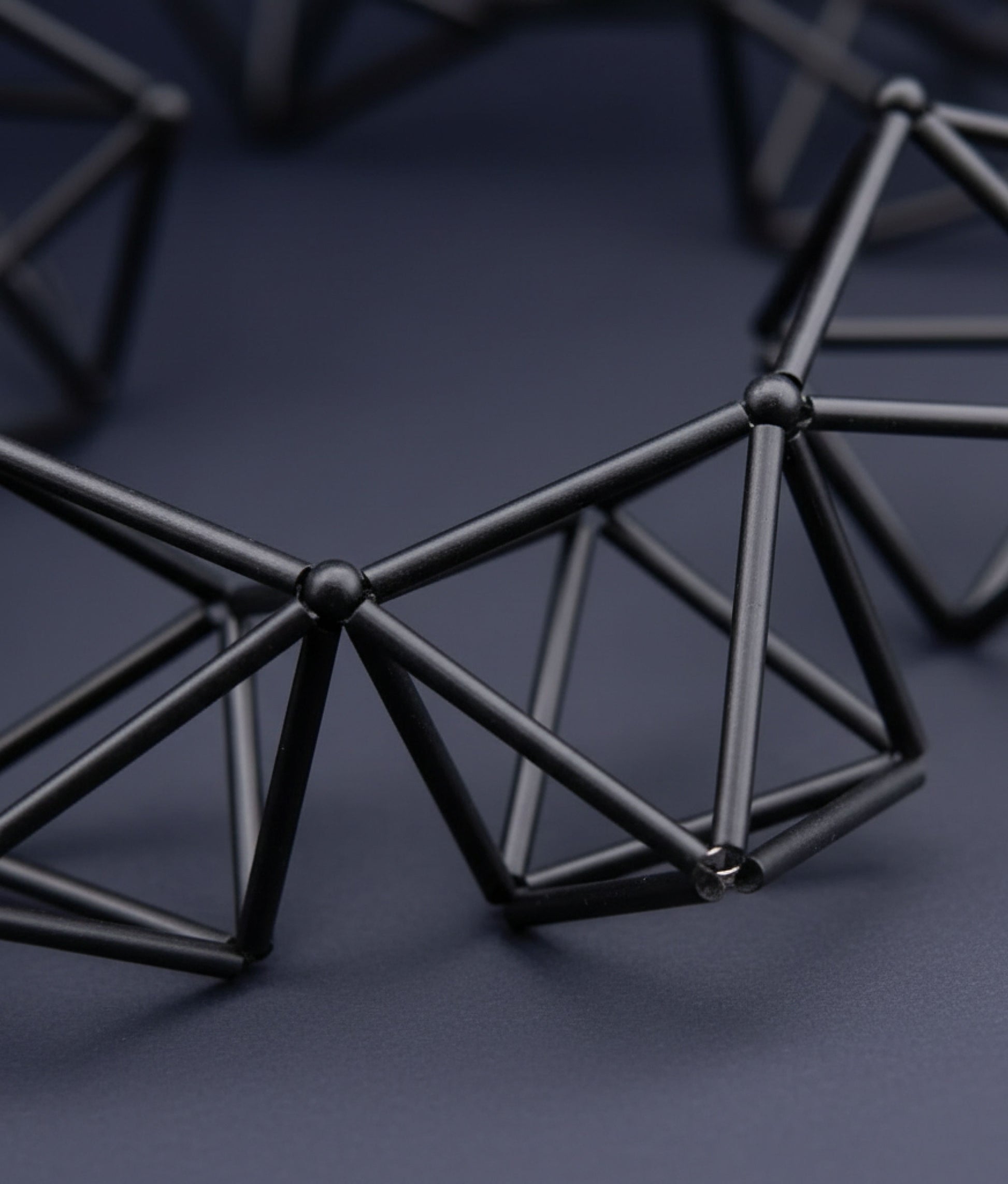 DIAMONDS GLASS Black Necklace