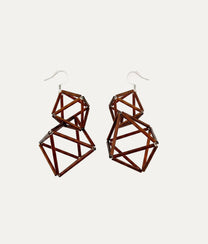 DIAMONDS GLASS Bronze Earrings