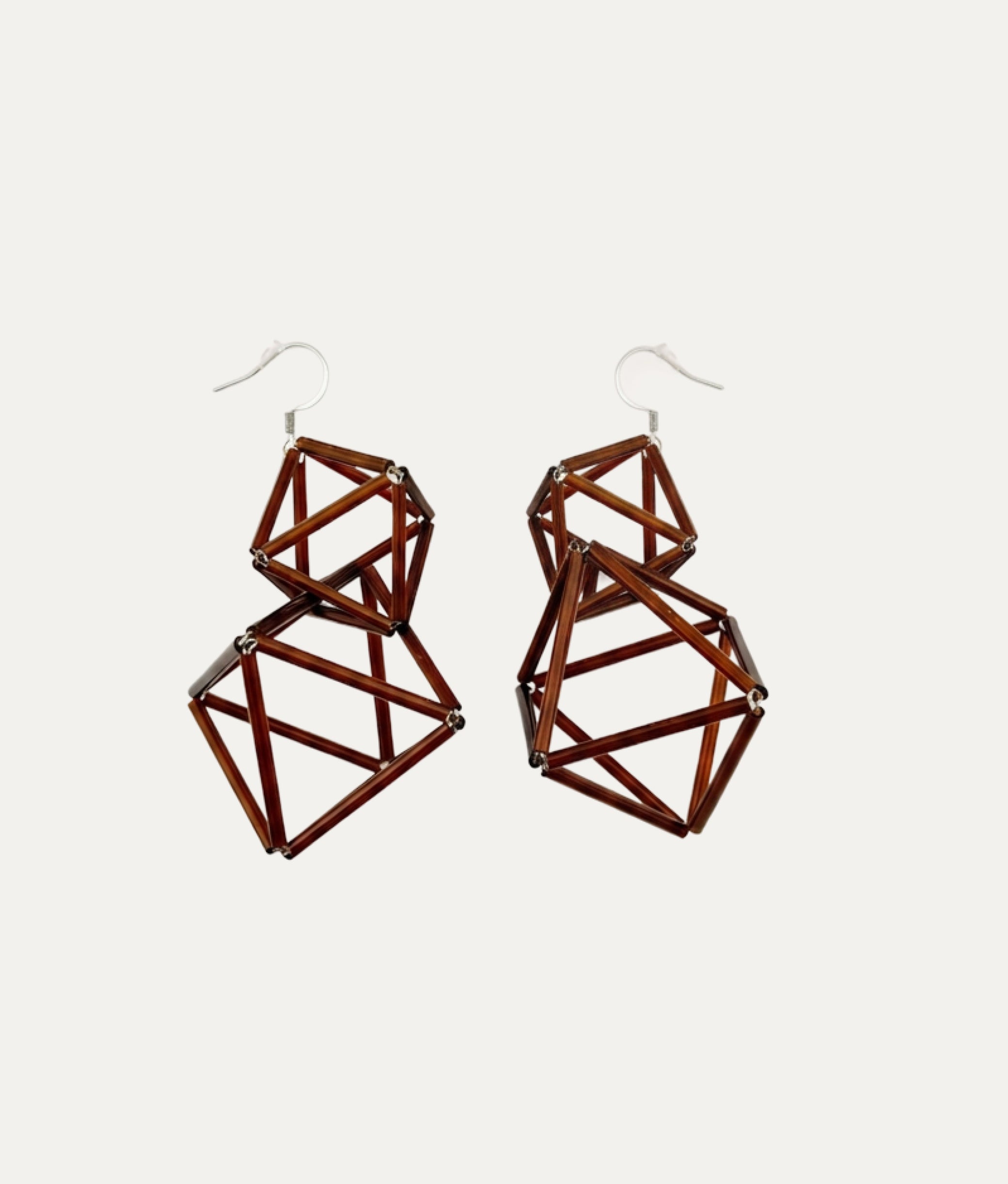 DIAMONDS GLASS Bronze Earrings