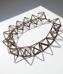 DIAMONDS GLASS Bronze Necklace