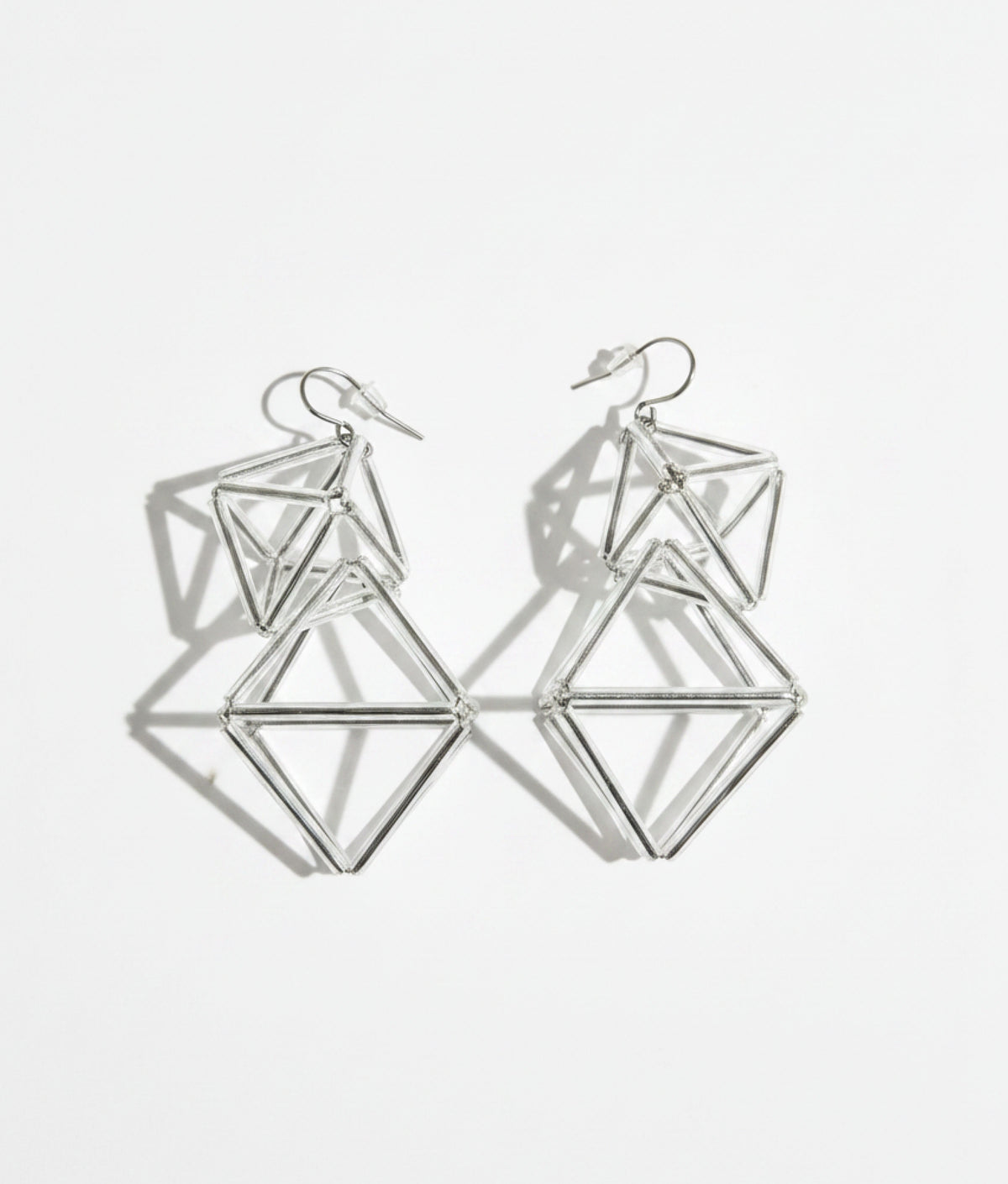 DIAMONDS GLASS Transparent Earrings