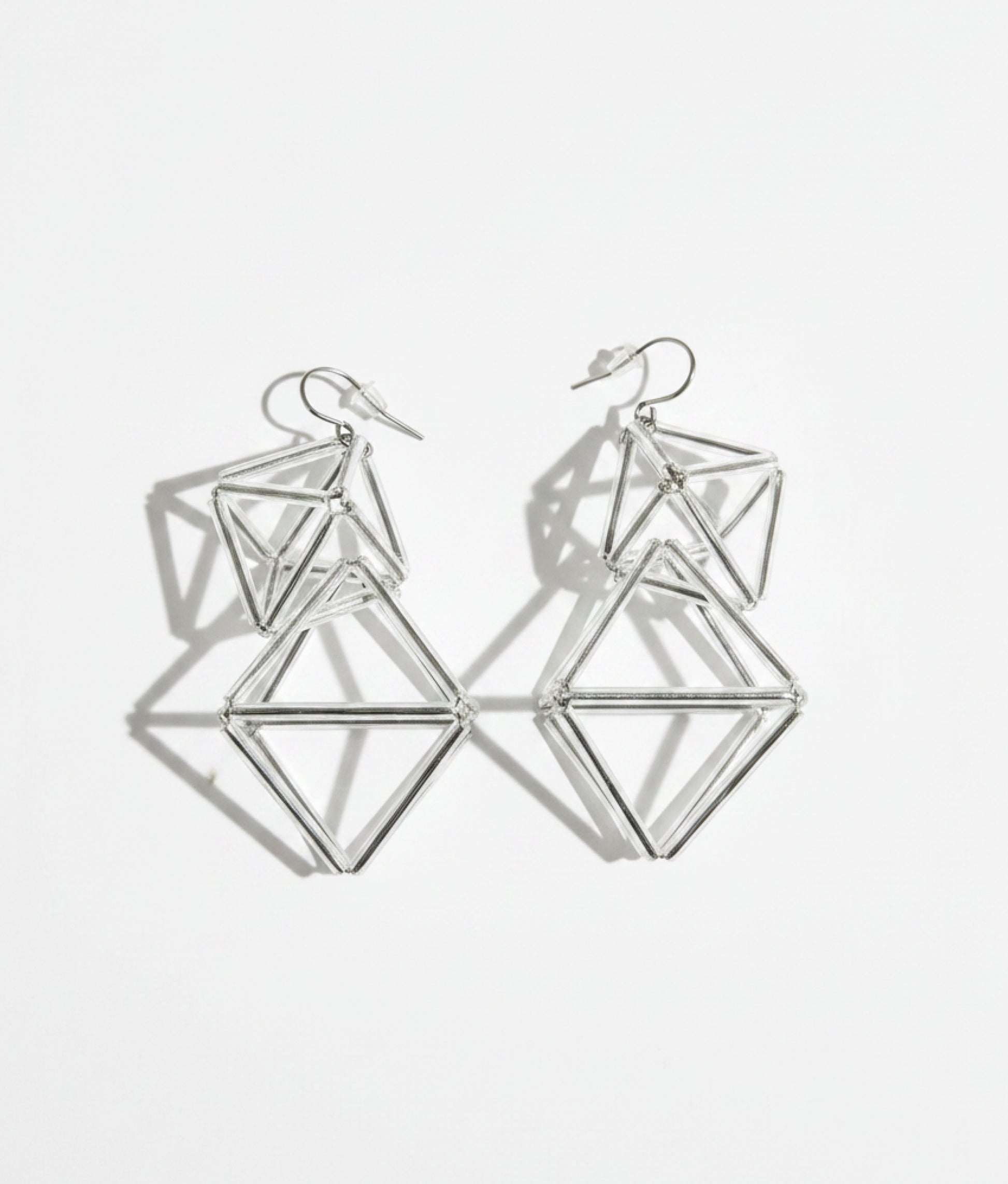 DIAMONDS GLASS Transparent Earrings