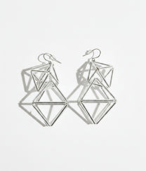 DIAMONDS GLASS Transparent Earrings