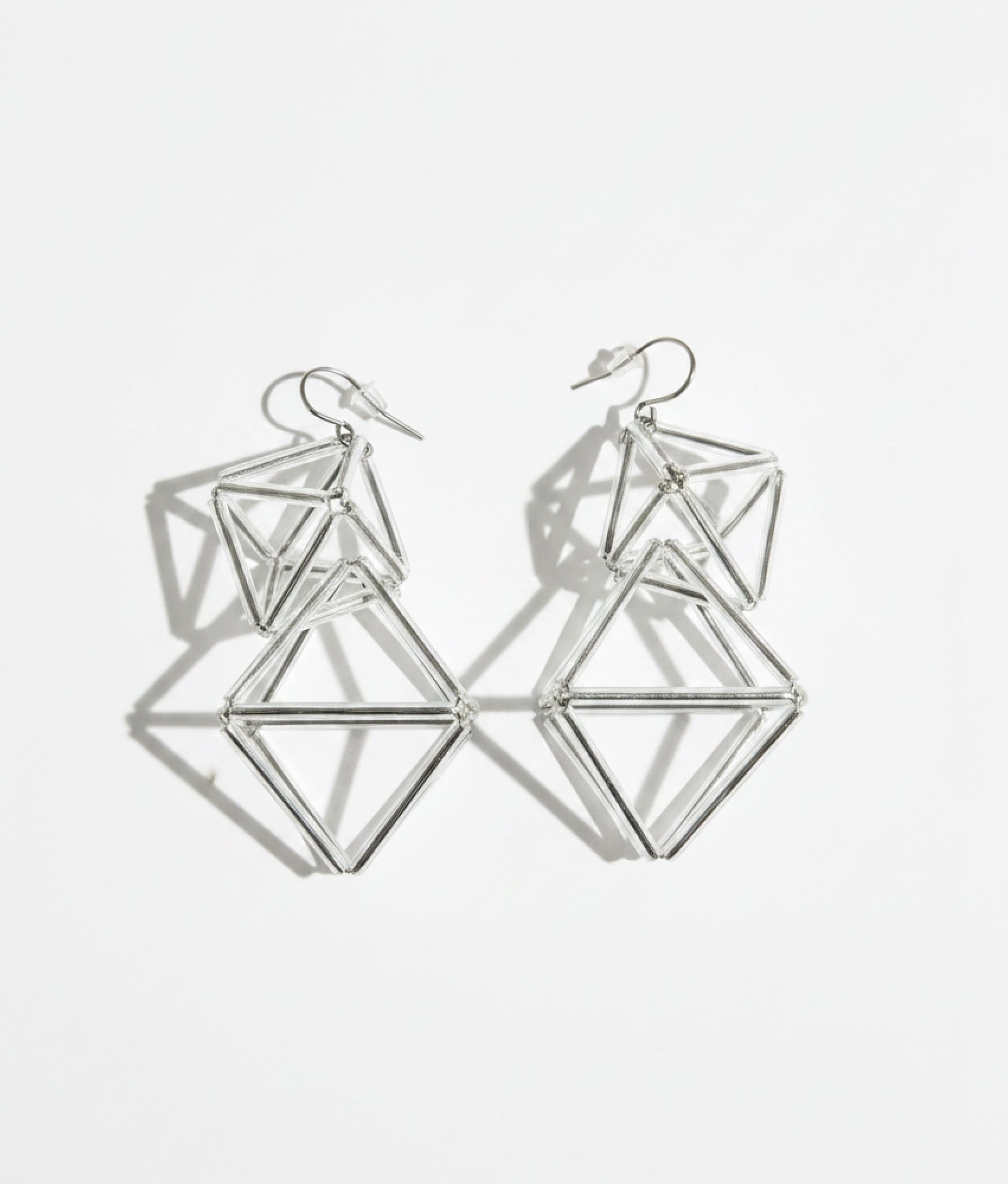 DIAMONDS GLASS Transparent Earrings