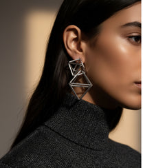 DIAMONDS GLASS Transparent Earrings
