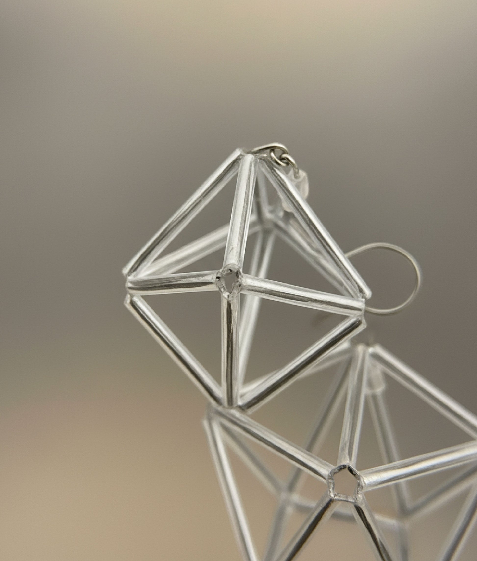 DIAMONDS GLASS Transparent Earrings