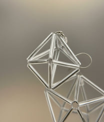 DIAMONDS GLASS Transparent Earrings