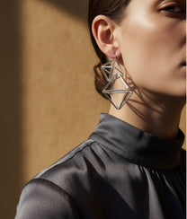 DIAMONDS GLASS Transparent Earrings