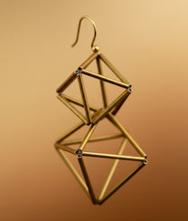 DIAMONDS METAL Gold Earrings