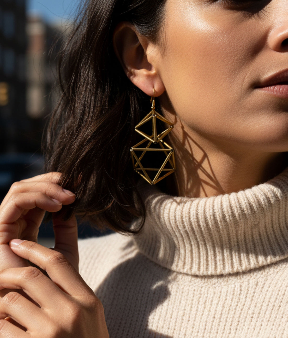 DIAMONDS METAL Gold Earrings